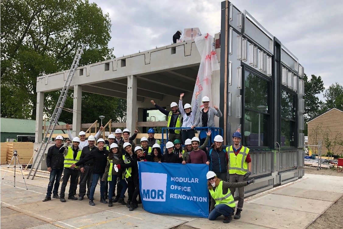 Opbouw van het prototype van MOR in Delft.