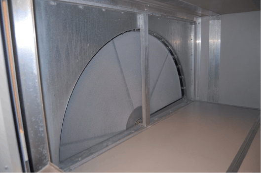 Warmtewiel met inbouw in luchtbehandelingskast. Bron: Google Afbeeldingen