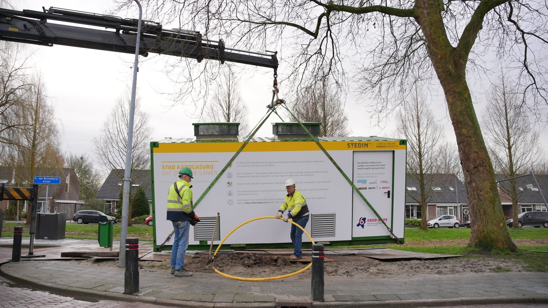 De waterstofcontainer van Stedin