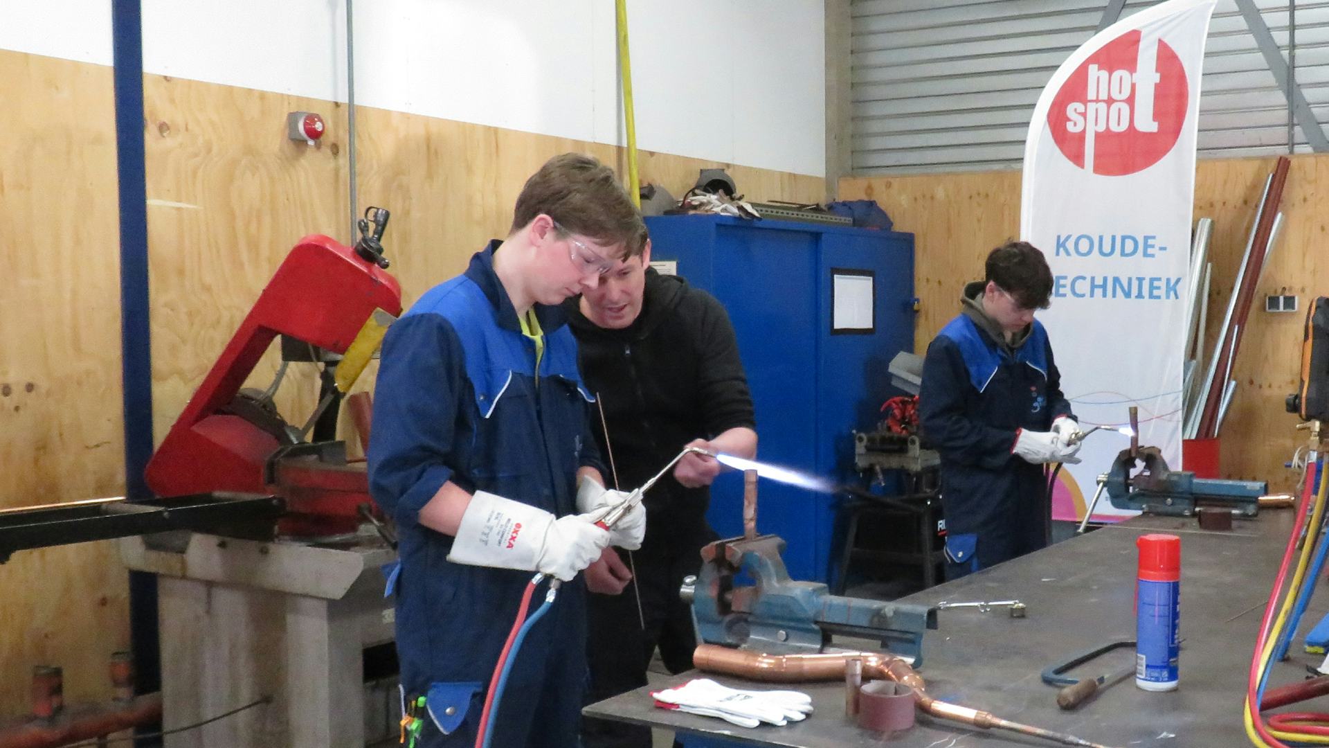 Praktijkles hardsolderen bij Hotspot Koudetechniek