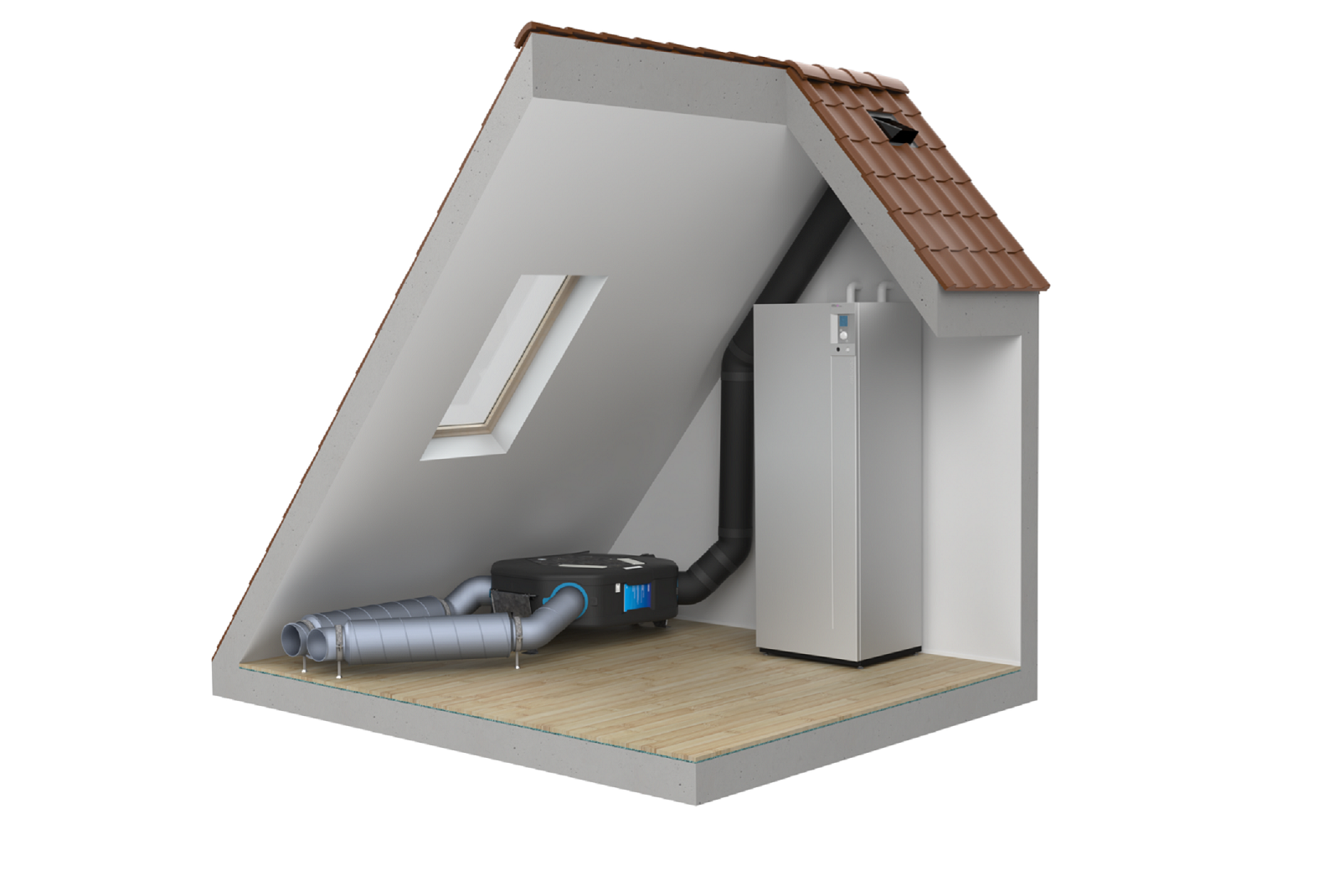 Balansventilatiesysteem in zelfs de kleinste ruimtes