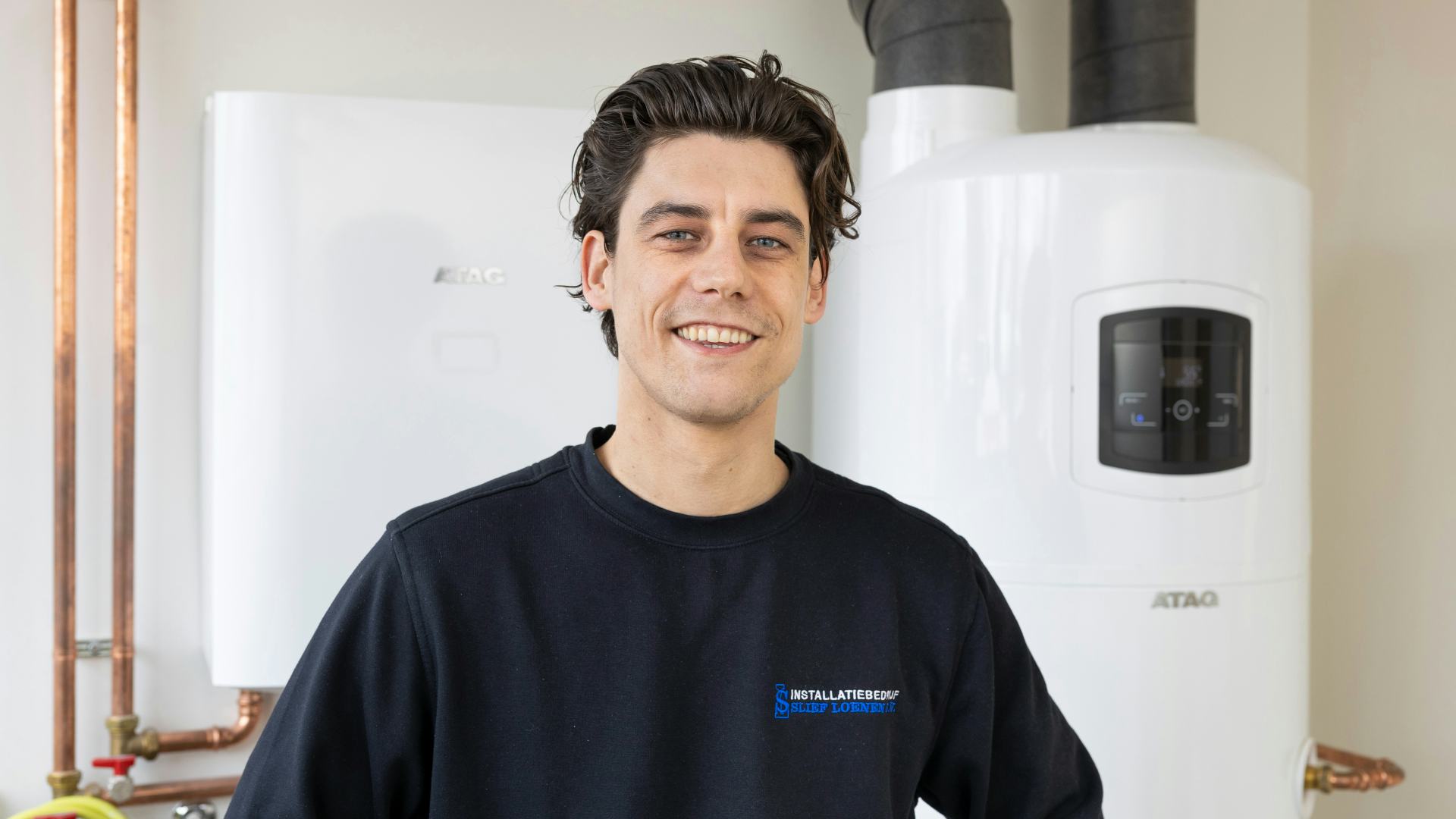 Bryan Slief van Installatiebedrijf Slief - foto: NFP