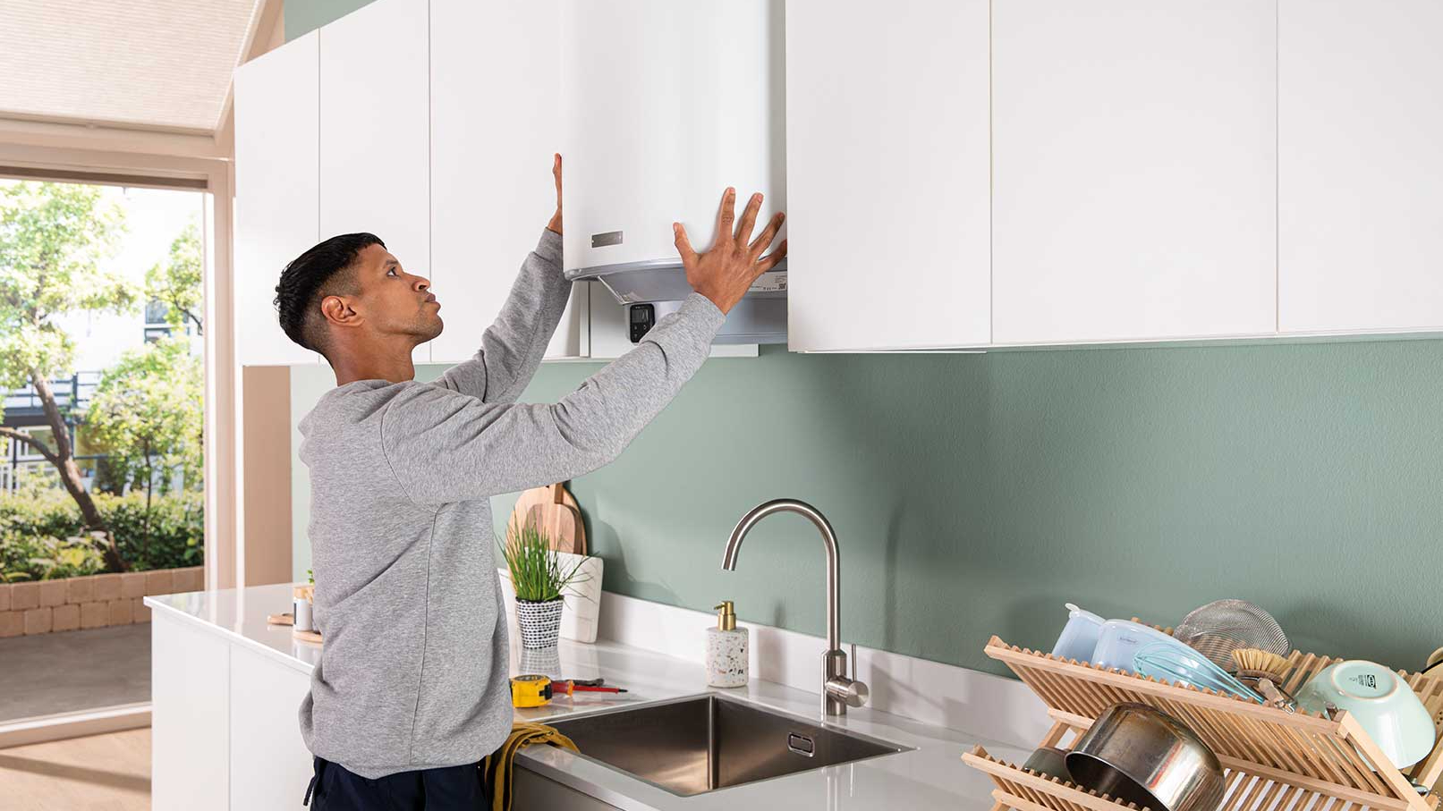 GES Smart boiler in de keuken - foto Itho Daalderop