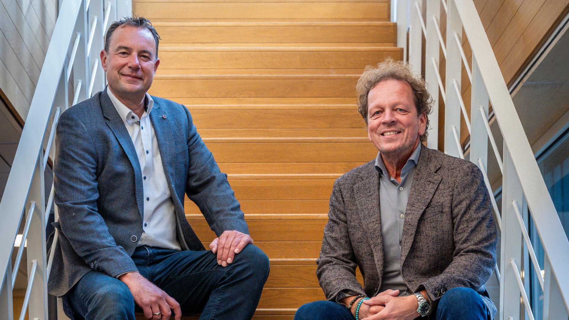 Directiewisseling bij HC Groep, Jos van Gelder volgt Ron van Kan op als CEO. Links Jos van Gelder, rechts Ron van Kan