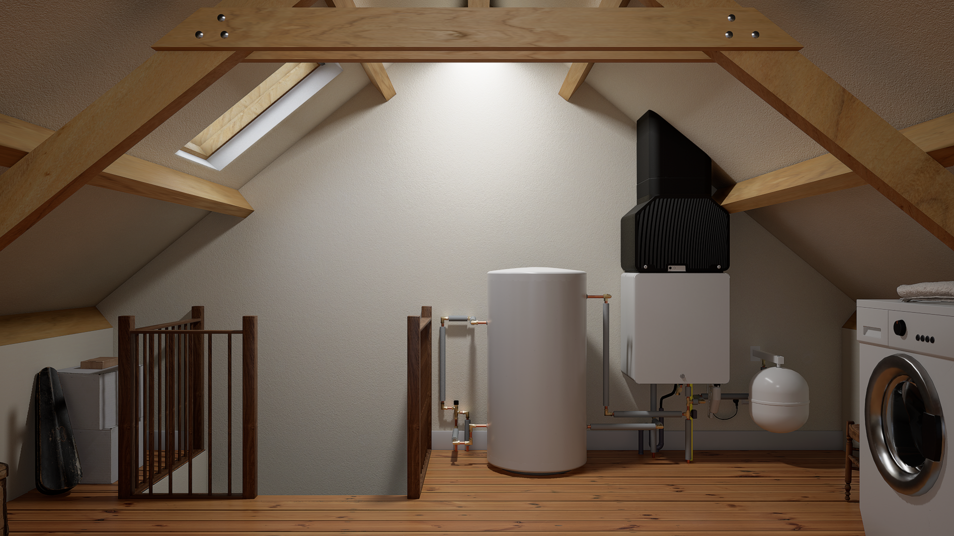 Cooll warmtepomp op  zolder