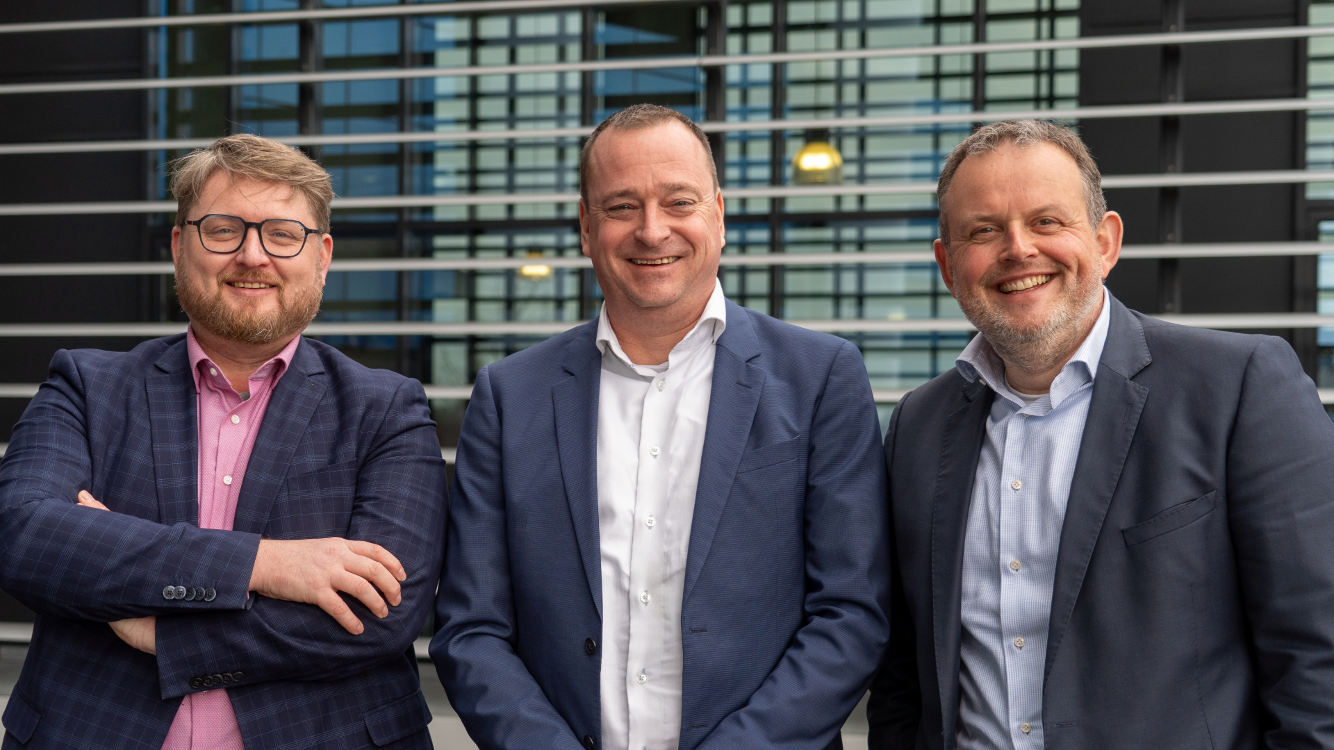 Van links naar rechts: Sales directeur Ralf Jansen,  directeur Intergas, Dave Wijn en directeur Rheem, Arno La Haye