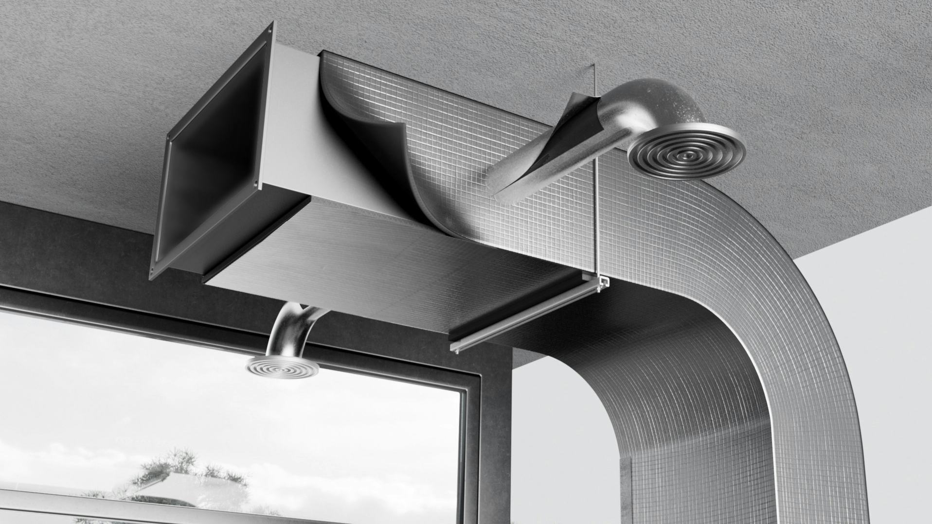 Halogeenvrije akoestische isolatie voor kanalen en leidingen