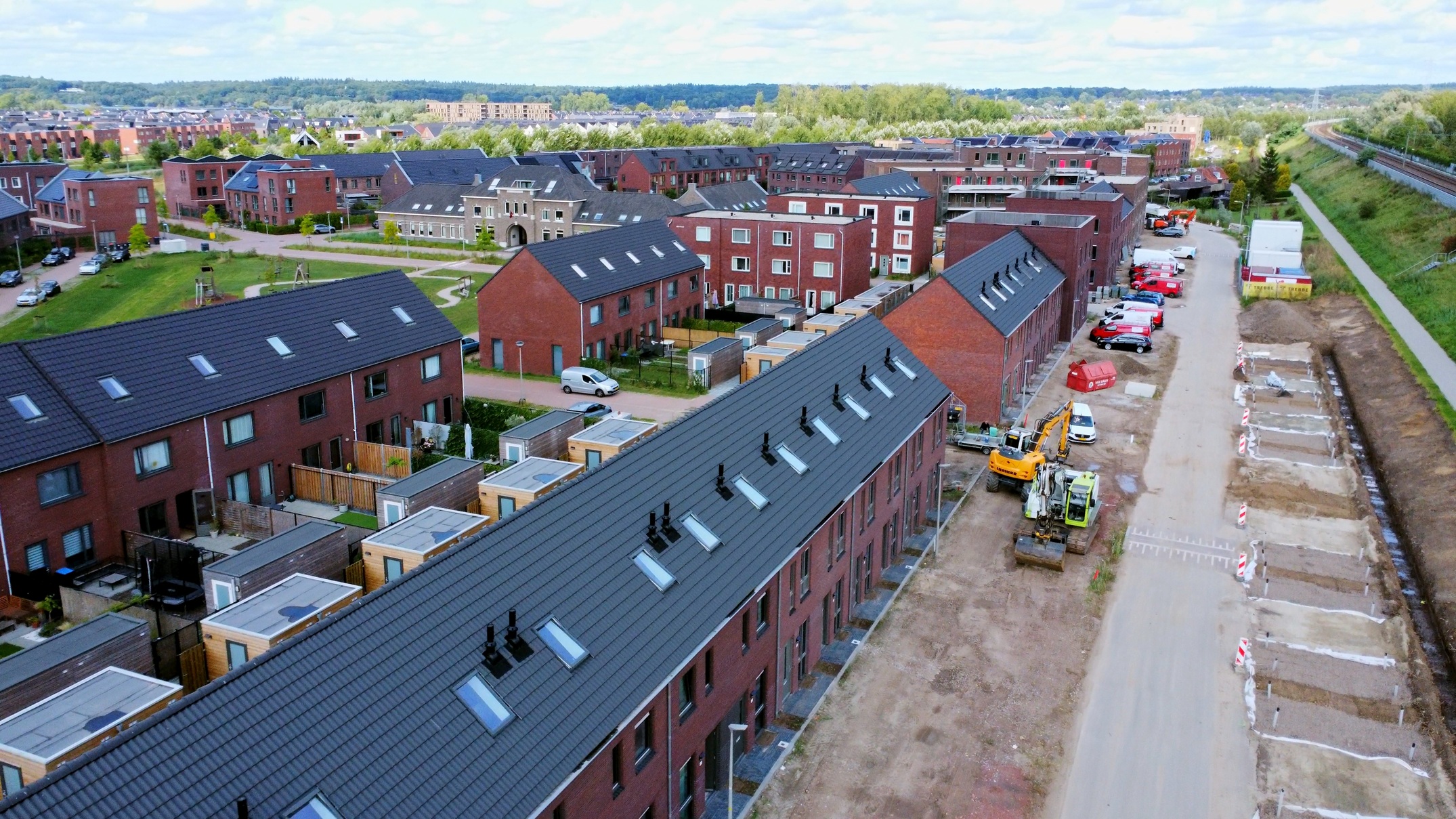 Nieuwbouwproject in Arnhem waar de Orcon MVS-15 met Zomernacht Comfort voor het eerst is toegepast. Ordelman & Dijkman/Van Losser Groep heeft voor 119 woningen de installatie verzorgd.
