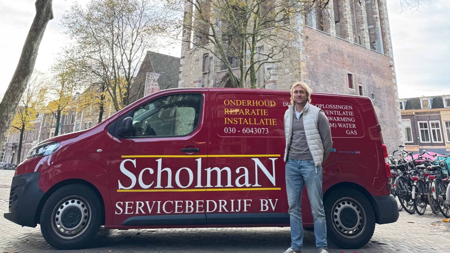 Vestigingsmanager Mads de Kock van Scholman Servicebedrijf.