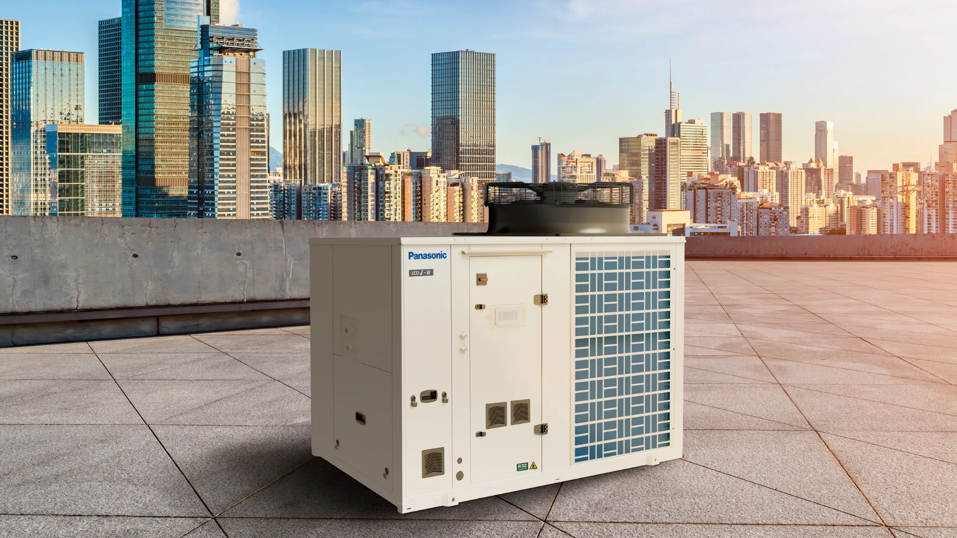 Nieuwe Panasonic R32 warmtepomp met invertertechnologie voor commercieel vastgoed