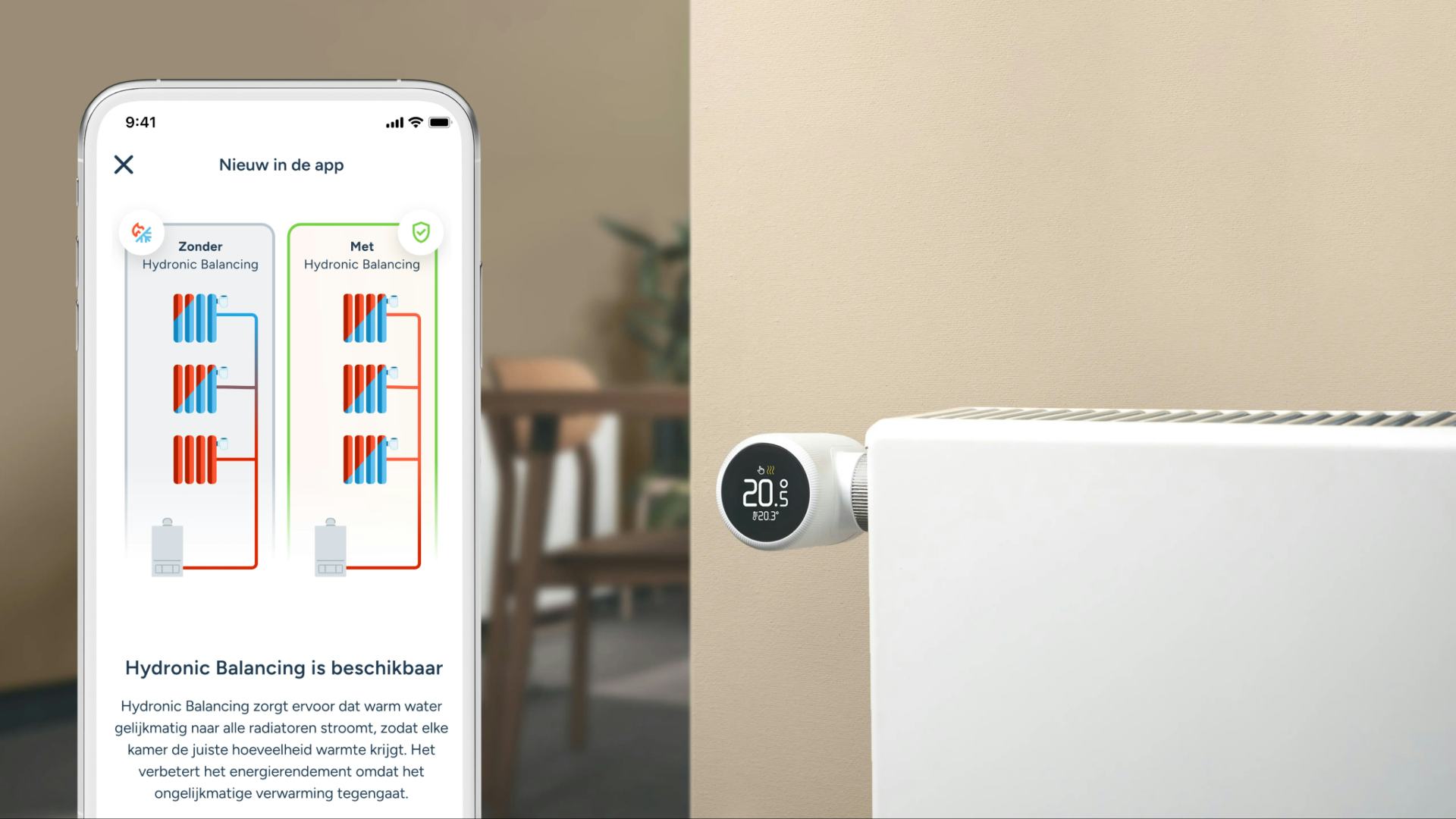 Waterzijdig balanceren met de tado° app en tado° X Slimme Radiatorknop - beeld: tado°