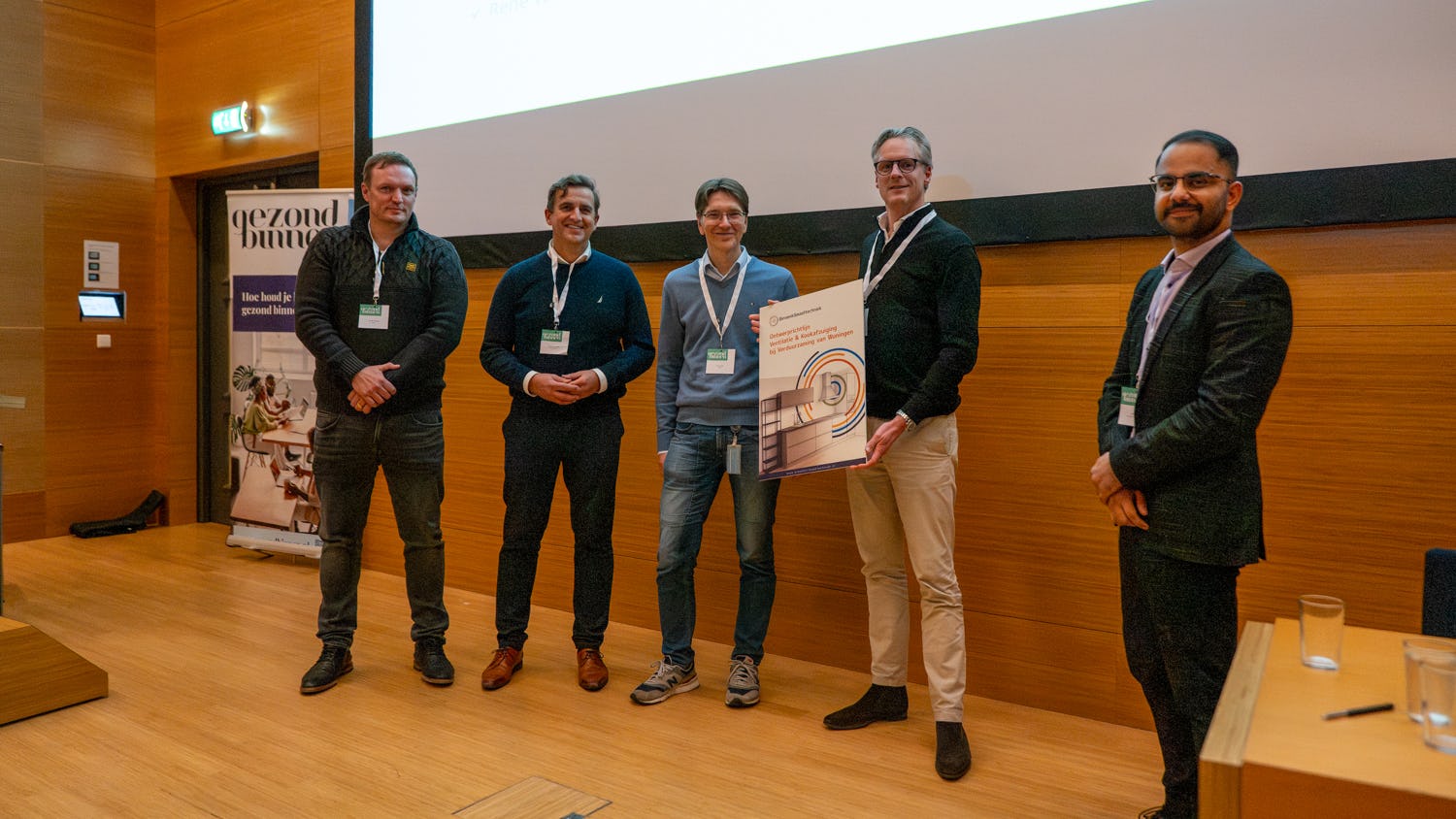 Presentatie van de Ontwerprichtlijn Ventilatie & Kookafzuiging tijdens het event 'Gezond Binnen' - beeld: Binnenklimaat Nederland