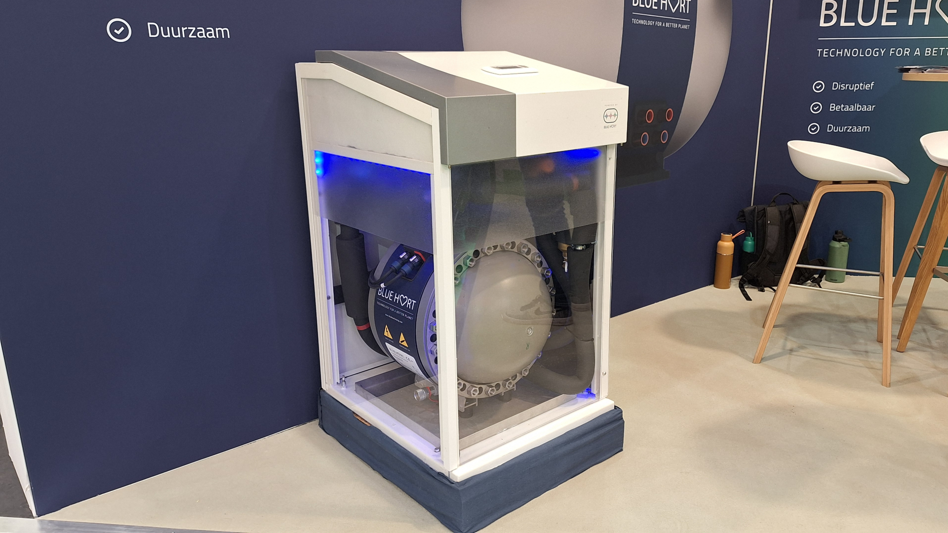 BlueHeart thermo-akoestische motor in Ecoforest warmtepomp op de VSK - foto: Margo van Voskuilen