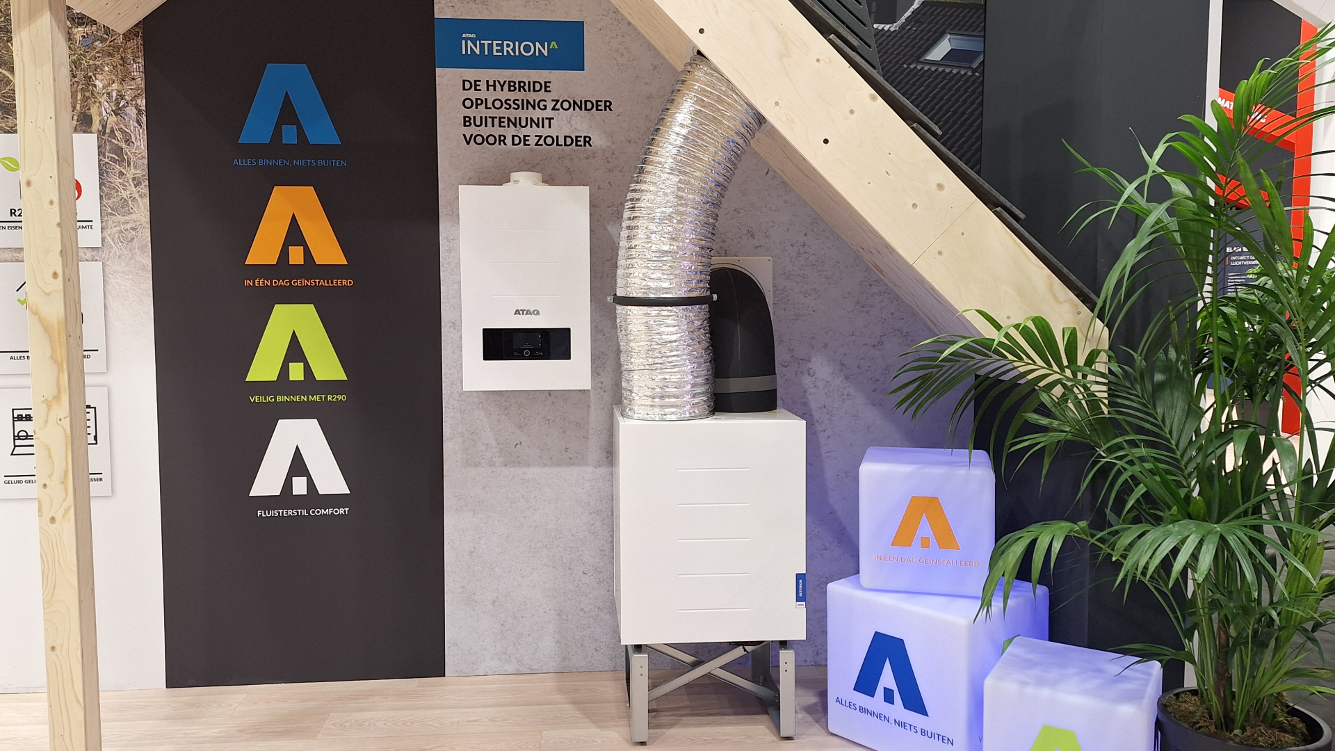 ATAG Interion, een voorbeeld van een hybride warmtepompopstelling op de VSK 2026 - foto: Margo van Voskuilen