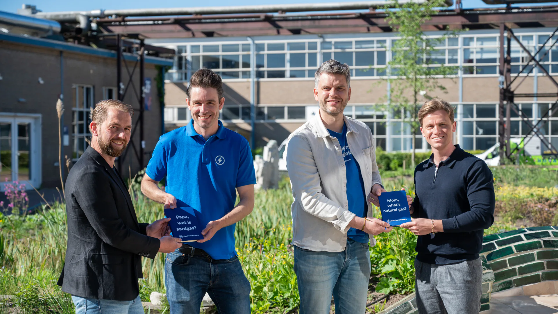 Van links naar rechts: René Breman, Gijs van Vrede, Stijn Otten – van Beest, Bernardo Eenkhoorn