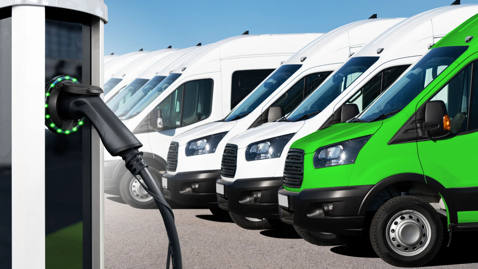 Elektrische werkbussen. Beeld: Scharfsinn/Shutterstock